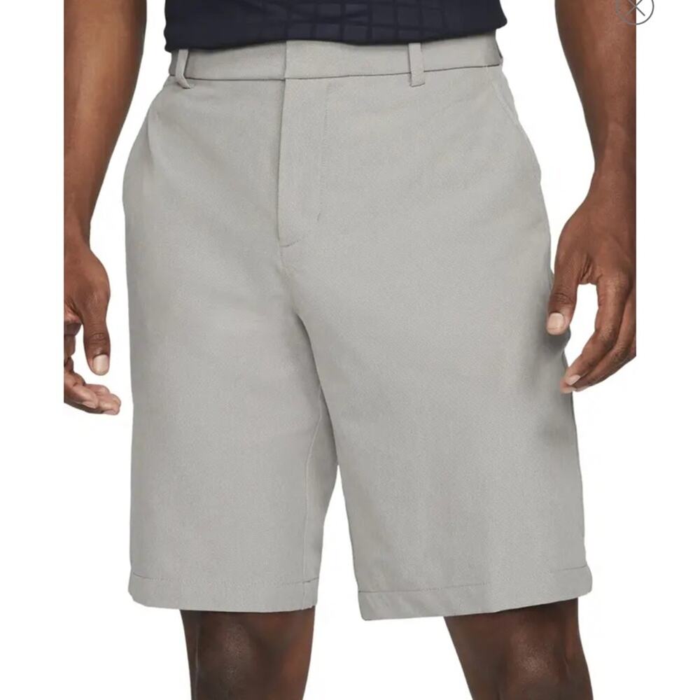 Nike Golf Tour Performance Grey Dri Fit Flat Front Golf Shorts Size 34
